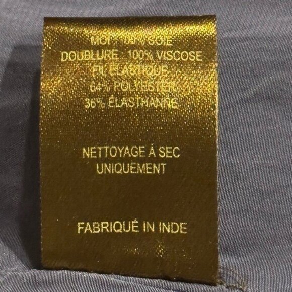 Sea NY Silk Habotai Fabiola Dress Blue Size 0 Midi Dress Boho Feminine Designer - Picture 10 of 11